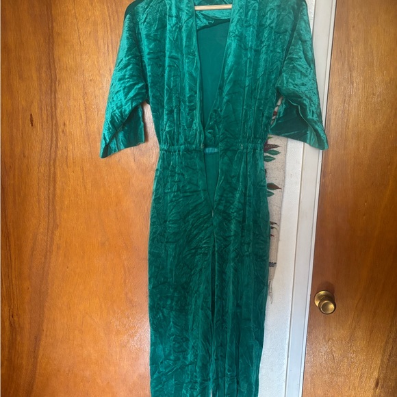 Pants - Elegant Green Velvet romper